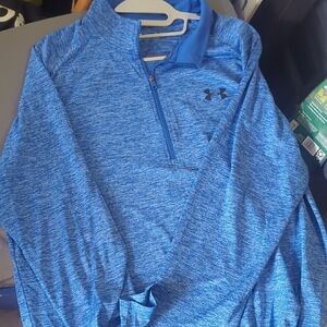 Under Armour Heathered Blue Quarter-Zip Top